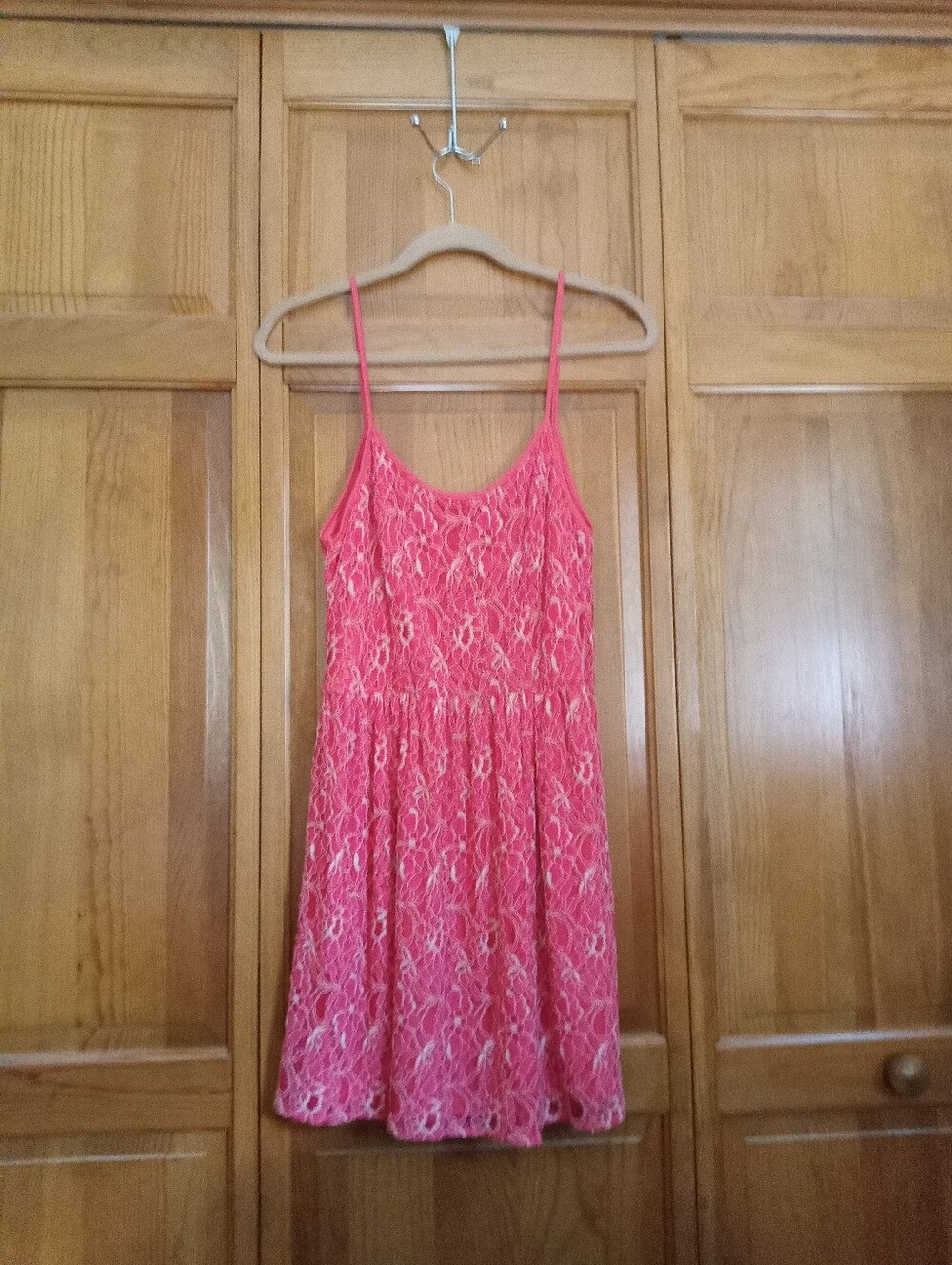 finn & clover Coral Pink Gathered Sundress or Tunic Top